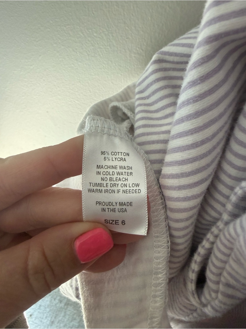 remie girl tank dress in lilac stripe girls size 6 - Picture 4 of 5